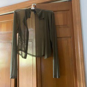 Button up mesh shirt